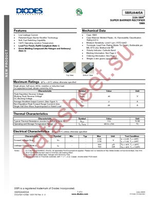 SBR2A40SA-13 datasheet  